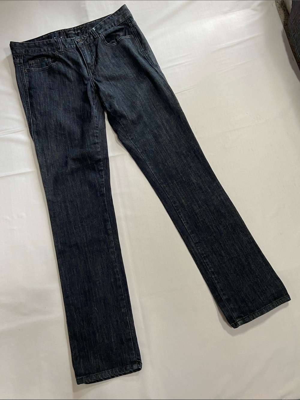Calvin Klein Jeans Women's Pencil Straight Leg Jeans Mid-Rise  Dark Wash Size 6